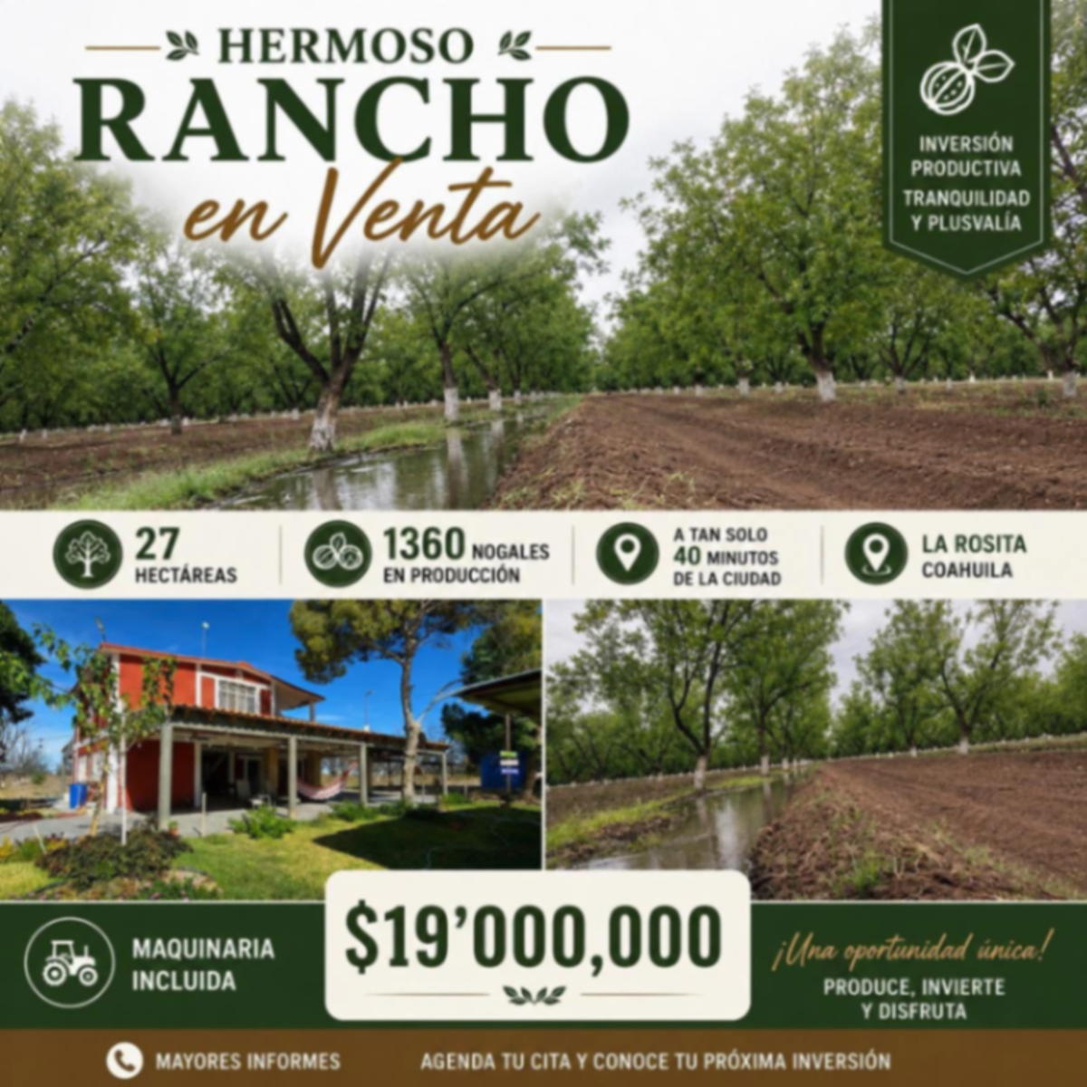 Finca-Rancho en venta en La Rosita, Torreón