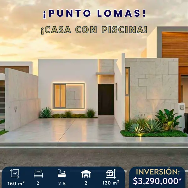 ?? ¡Punto Lomas Residencial! ¡Casa de un nivel con piscina!