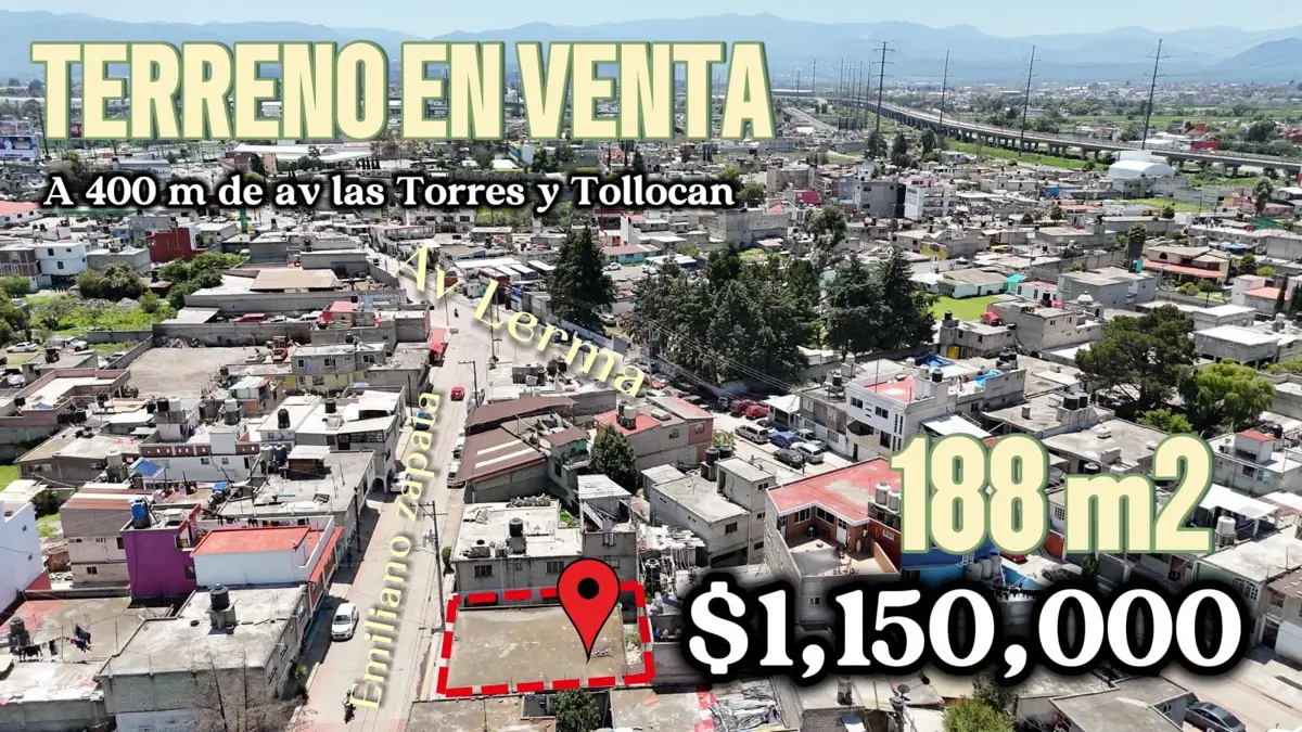 Terreno en venta en Emiliano Zapata, San Mateo Atenco — foto 1 de 13