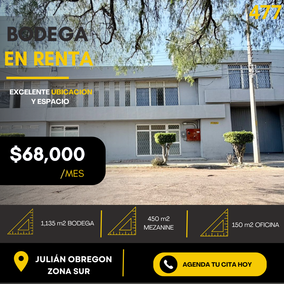 Bodega en renta en Industrial Julian de Obregon, León — foto 1 de 15