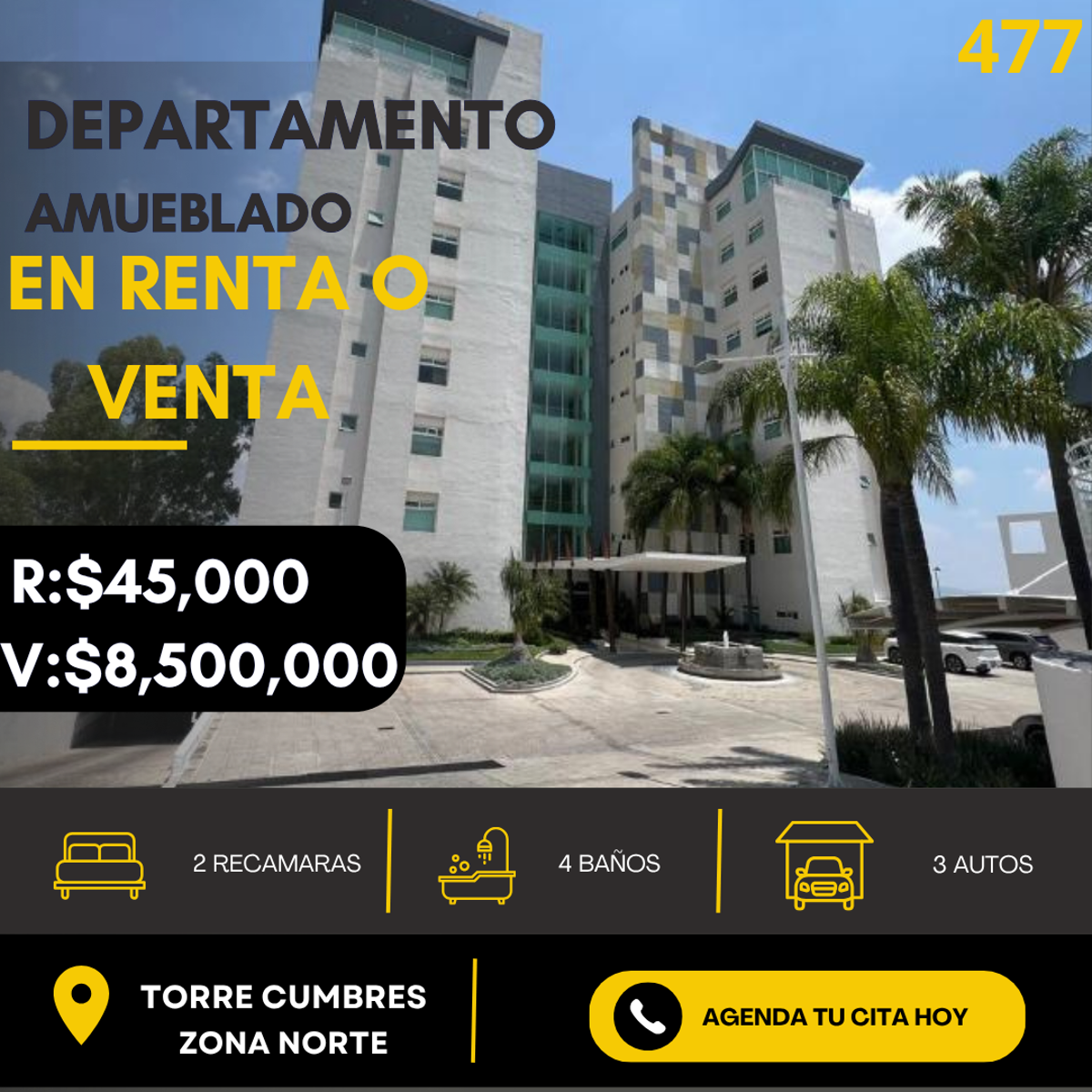 Departamento en renta en Torre Cumbres, León — foto 1 de 15