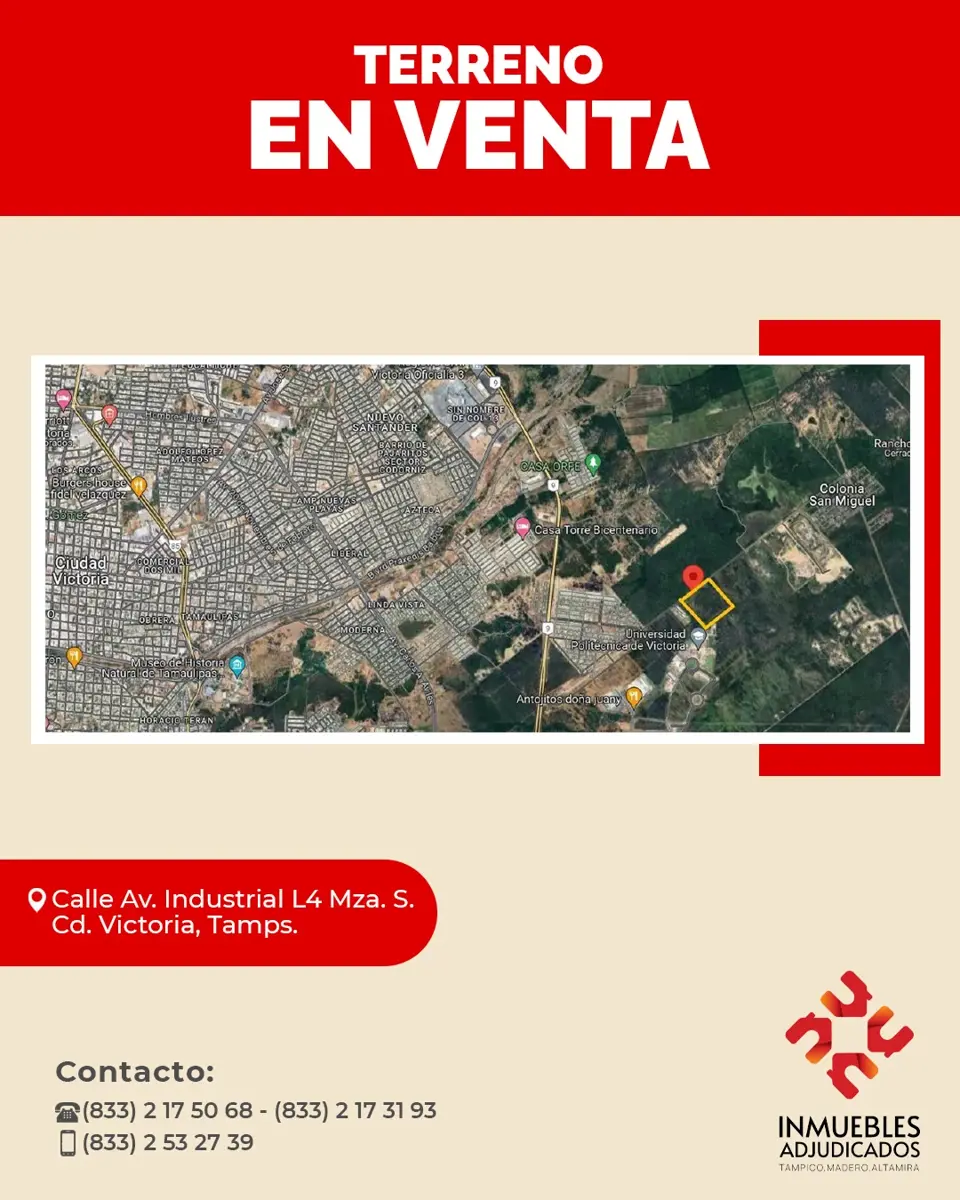 Terreno en venta en Parque Industrial Nuevo Santander, Victoria