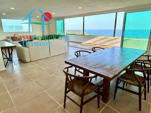 Depa con 3 recámaras, 2 terrazas con vista al mar y alberca tipo infinity