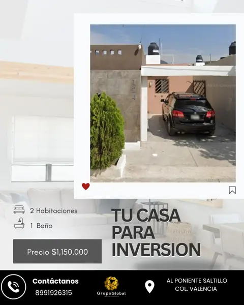 Casa en Valencia, Saltillo, Coahuila de Zaragoza