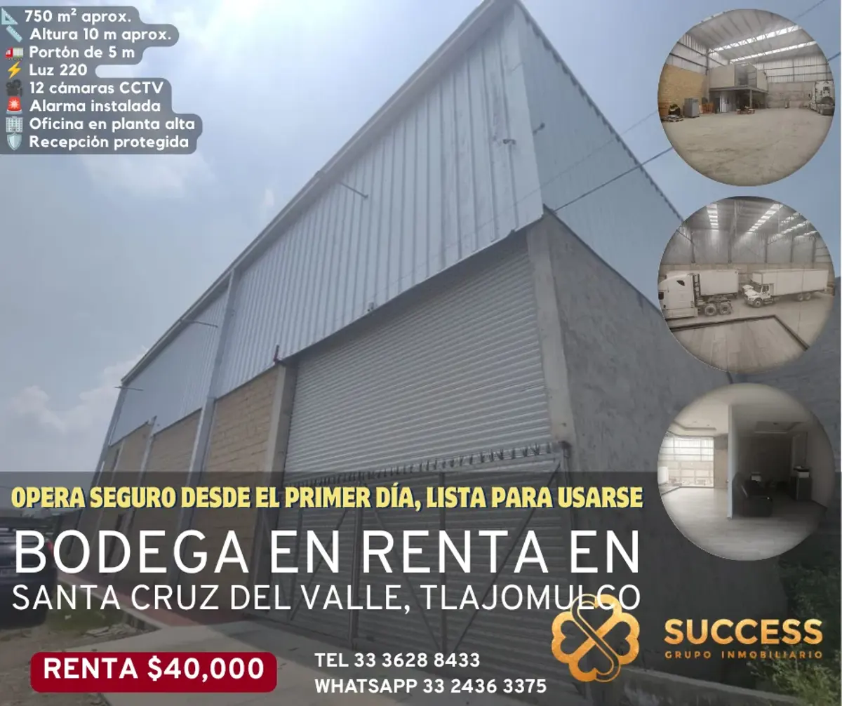 Bodega en renta en Santa Cruz del Valle, Tlajomulco de Zúñiga — foto 1 de 13