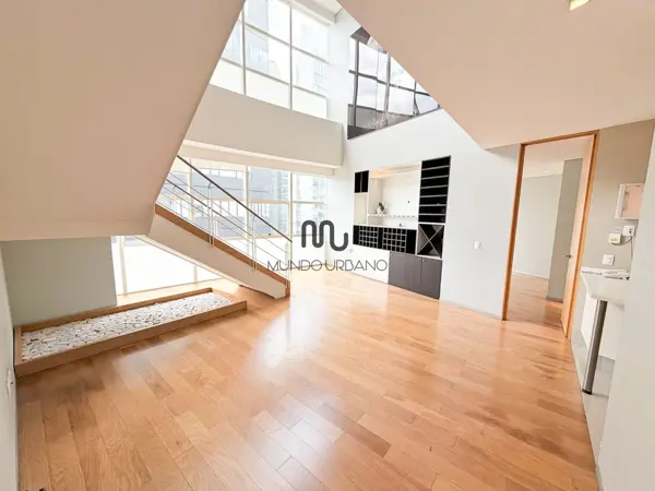 Departamento en renta en City Santa Fe Torre Amsterdam con terraza sin muebles