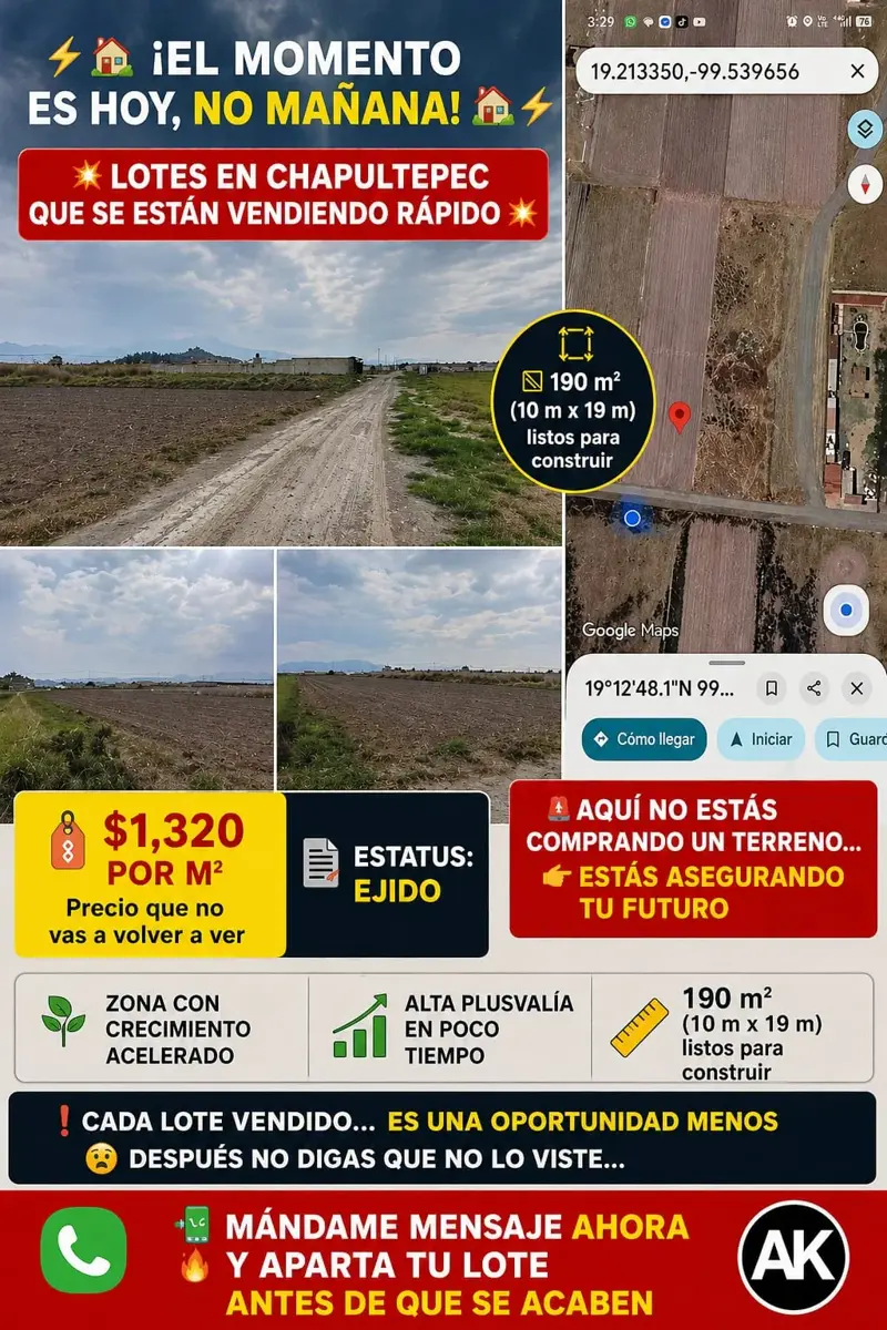 Terreno en venta en Chapultepec, Chapultepec