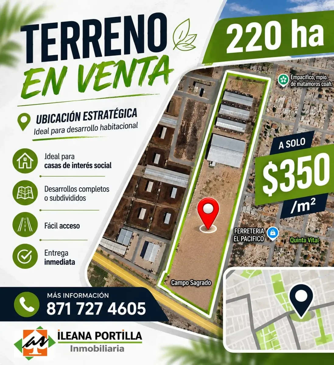 Terreno en venta en Industrial Mieleras, Torreón