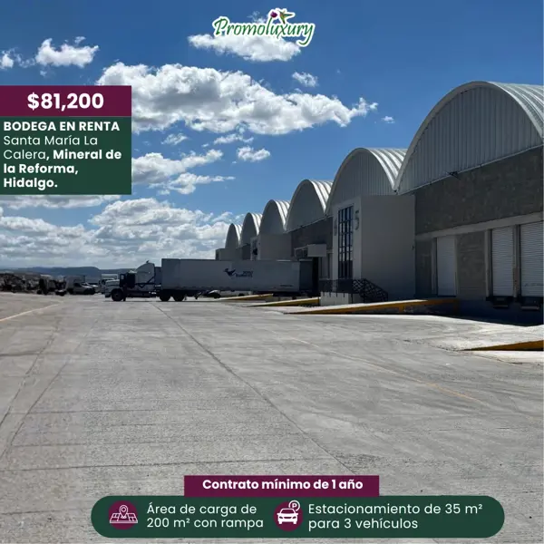 BODEGA EN RENTA– CARRETERA PACHUCA–CIUDAD SAHAGÚN
