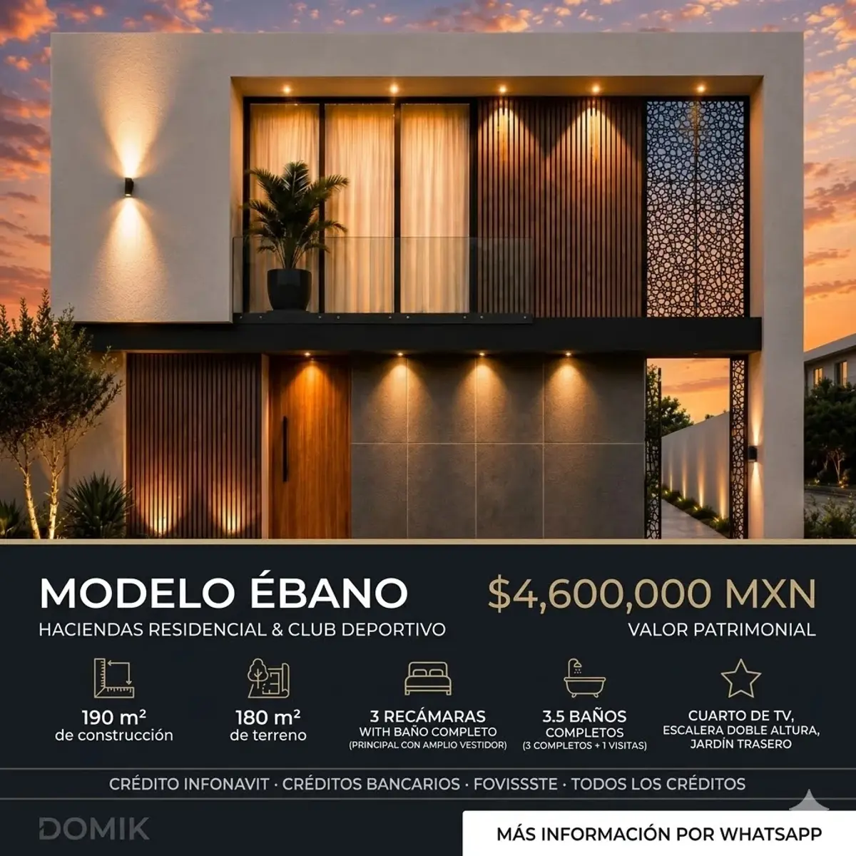EN VENTA - Casa Modelo Ébano en Haciendas Residencial & Club Deportivo - $4,600,000 MXN EN VENTA - Casa Modelo Ébano en Haciendas Residencial & Club Deportivo - $4,600,000 MXN