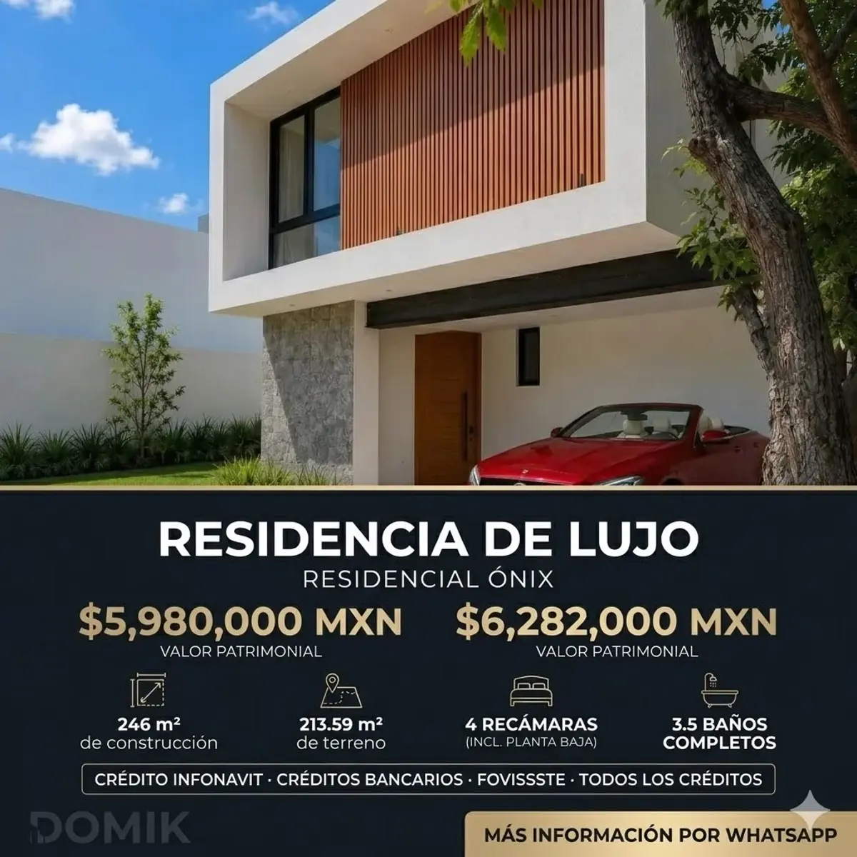 EN VENTA - Residencia de lujo en Residencial Ónix - $5,980,000 MXN (Sin piscina) / $6,282,000 MXN EN VENTA - Residencia de lujo en Residencial Ónix - $5,980,000 MXN (Sin piscina) / $6,282,000 MXN