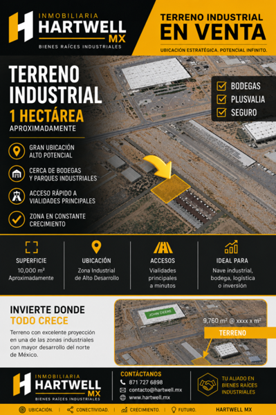 Terreno en venta en Industrial Mieleras, Torreón, Coahuila de Zaragoza