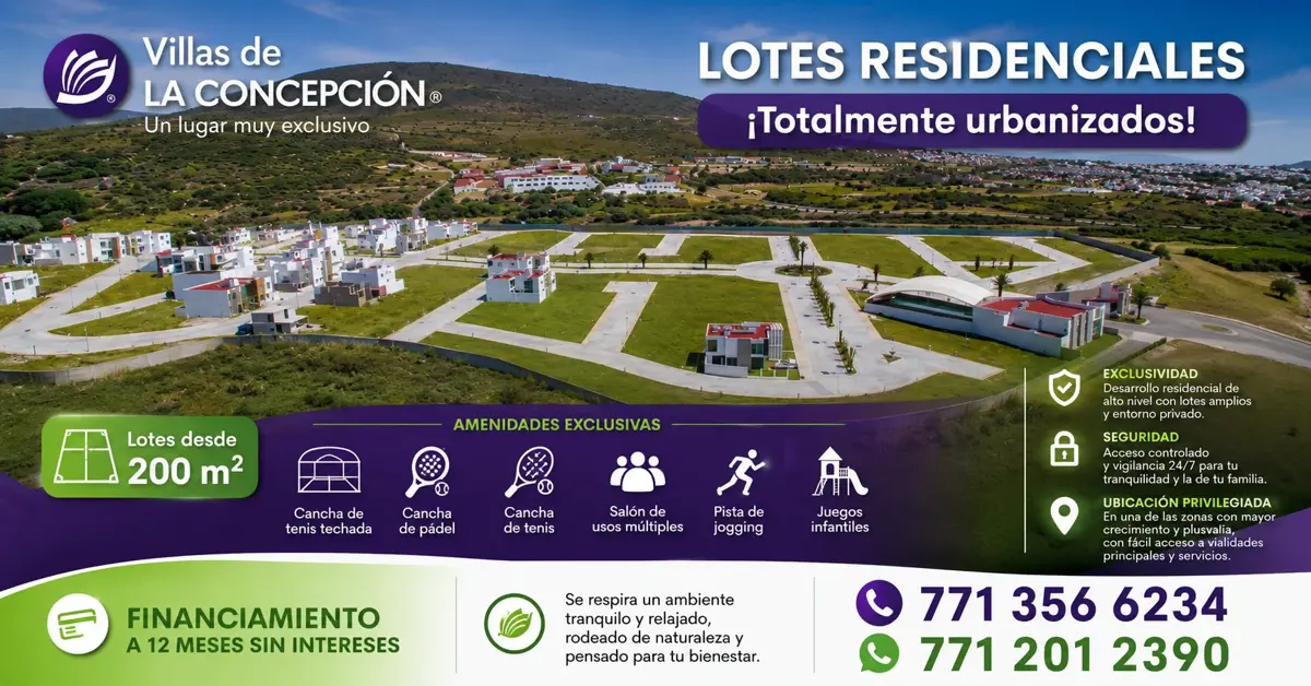 Terreno en venta en Villas de la Concepción, San Agustín Tlaxiaca — foto 1 de 3