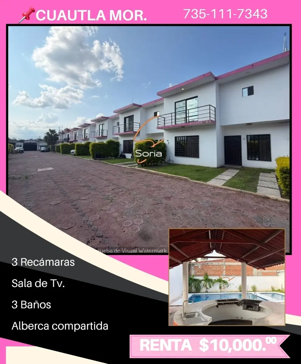 Casa en renta en Cuautlixco, Cuautla — foto 1 de 20