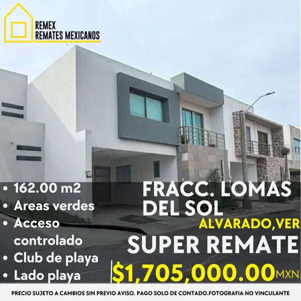 Casa en venta en Lomas del Sol, Alvarado — foto 2 de 4