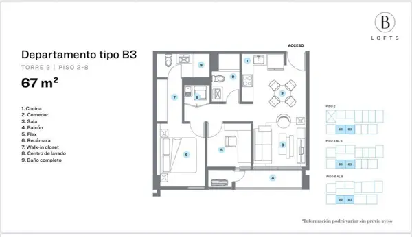 Departamento en venta en Del Paseo Residencial, Monterrey — foto 2 de 4