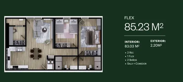Departamento en venta en Fraccionamiento Villas de las Huertas, Santa Catarina — foto 2 de 7