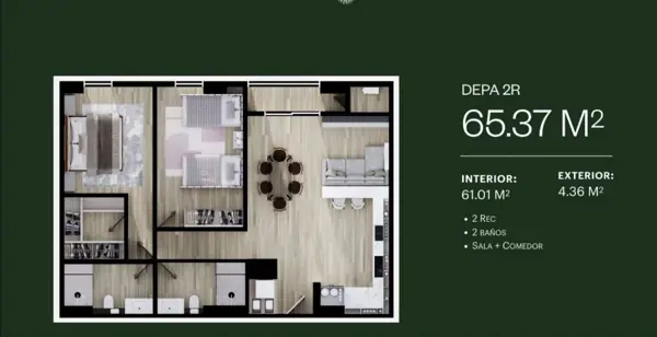 Departamento en venta en Fraccionamiento Villas de las Huertas, Santa Catarina — foto 2 de 7