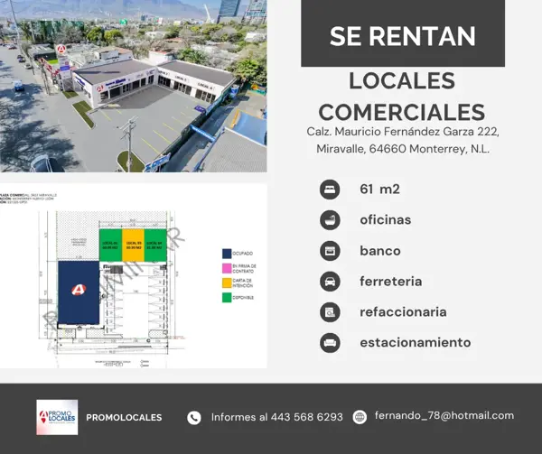 ¡Tu negocio merece estar en Monterrey, y este es el momento!  
En Calz. Mauricio Fernández Garza
