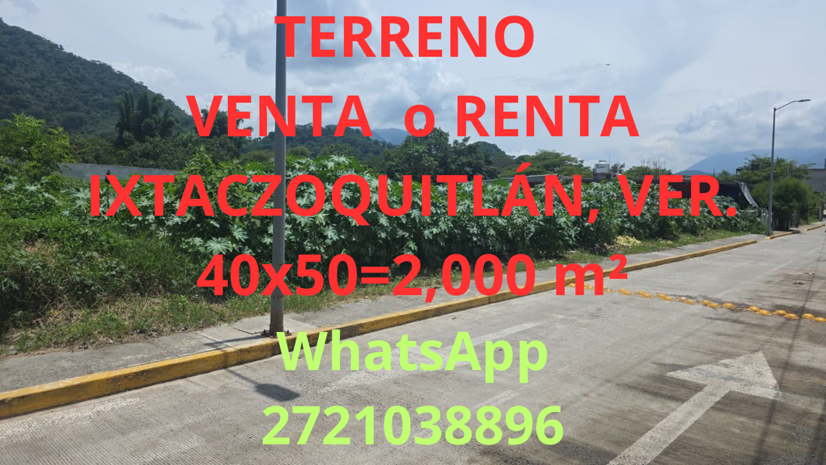 Terreno en renta en Ixtaczoquitlan Centro, Ixtaczoquitlán — foto 1 de 8