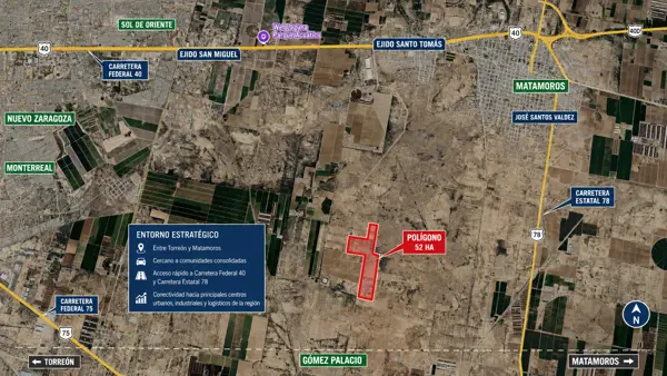 Terreno en venta en El Olivo, Matamoros — foto 2 de 6