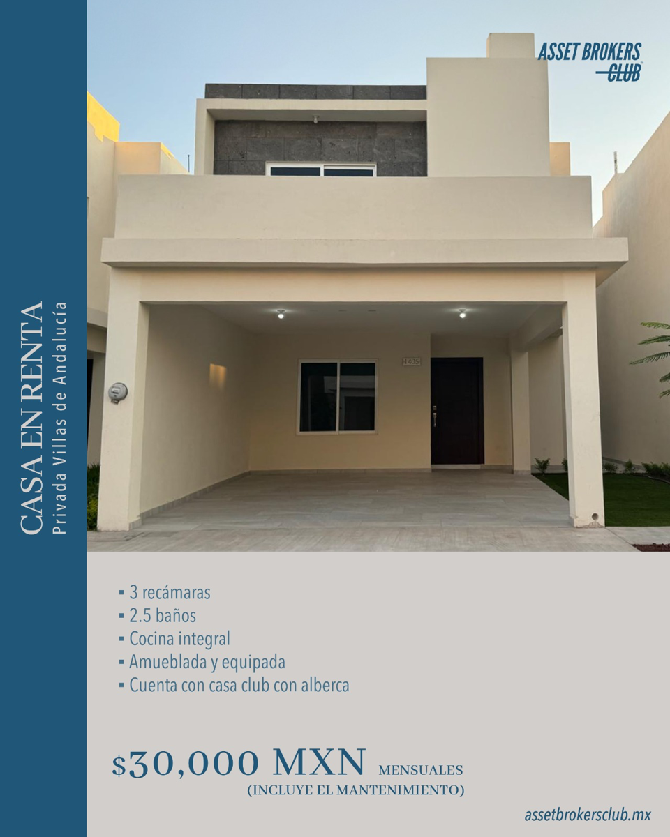 Casa en renta en Villas de Andalucía, Ahome — foto 1 de 17