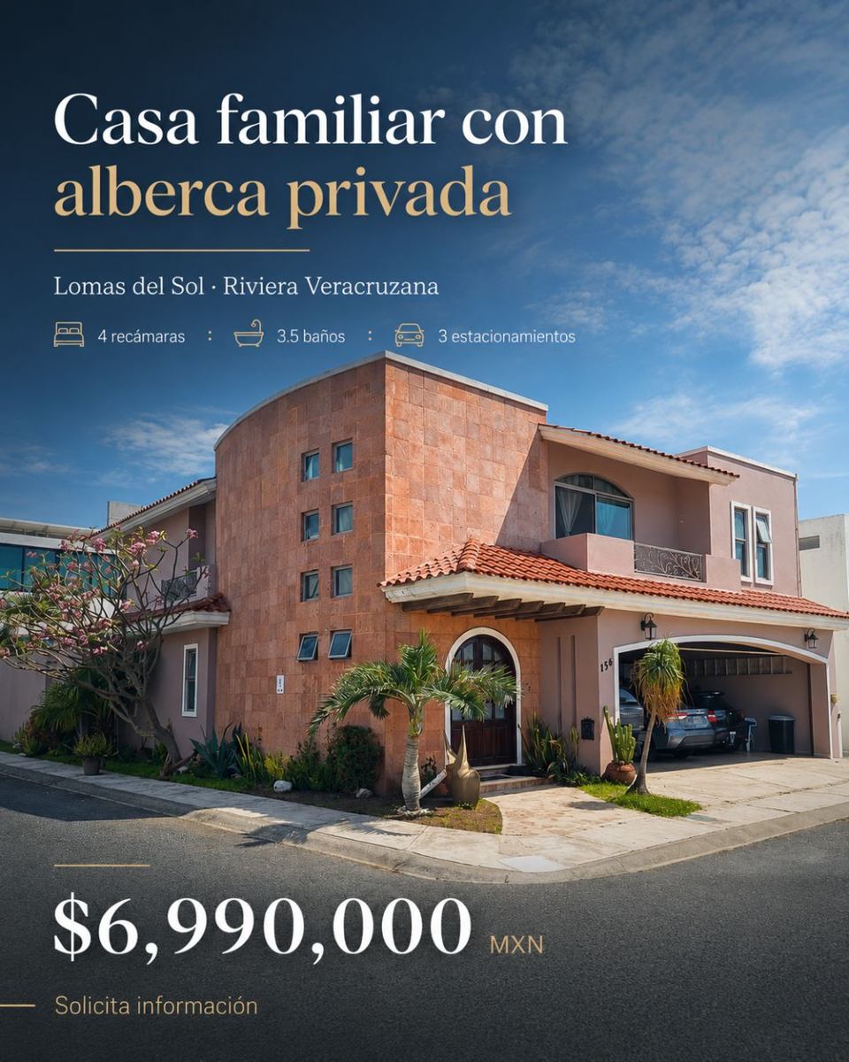 Casa en venta en Lomas del Sol, Alvarado — foto 1 de 26
