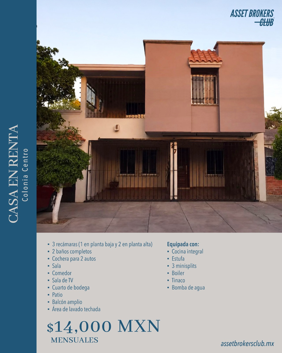 Casa en renta en Los Mochis Centro, Ahome — foto 1 de 11