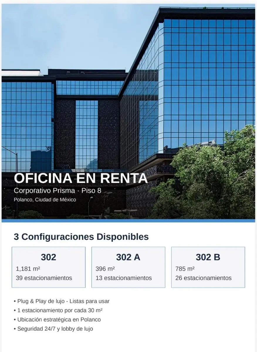 Oficina en renta en Polanco I Sección, Miguel Hidalgo — foto 1 de 4