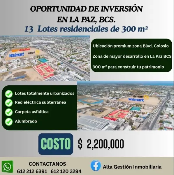 Terreno en venta en Bella Vista, La Paz, Baja California Sur