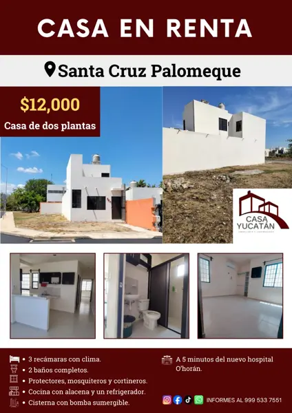 Casa en Santa Cruz Palomeque, Mérida, Yucatán