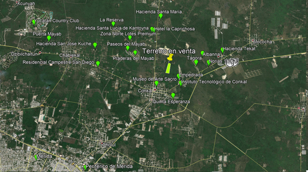 Terreno en venta en Kantoina, Conkal — foto 3 de 4