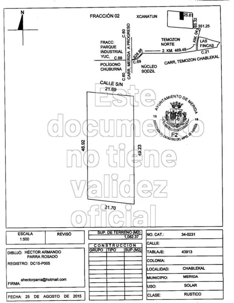 Terreno en venta en Temozon Norte, Mérida — foto 3 de 3