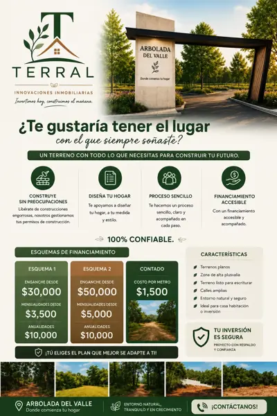 Terrenos en Venta en Arbolada del Valle | Financiamiento Accesible y Alta Plusvalía