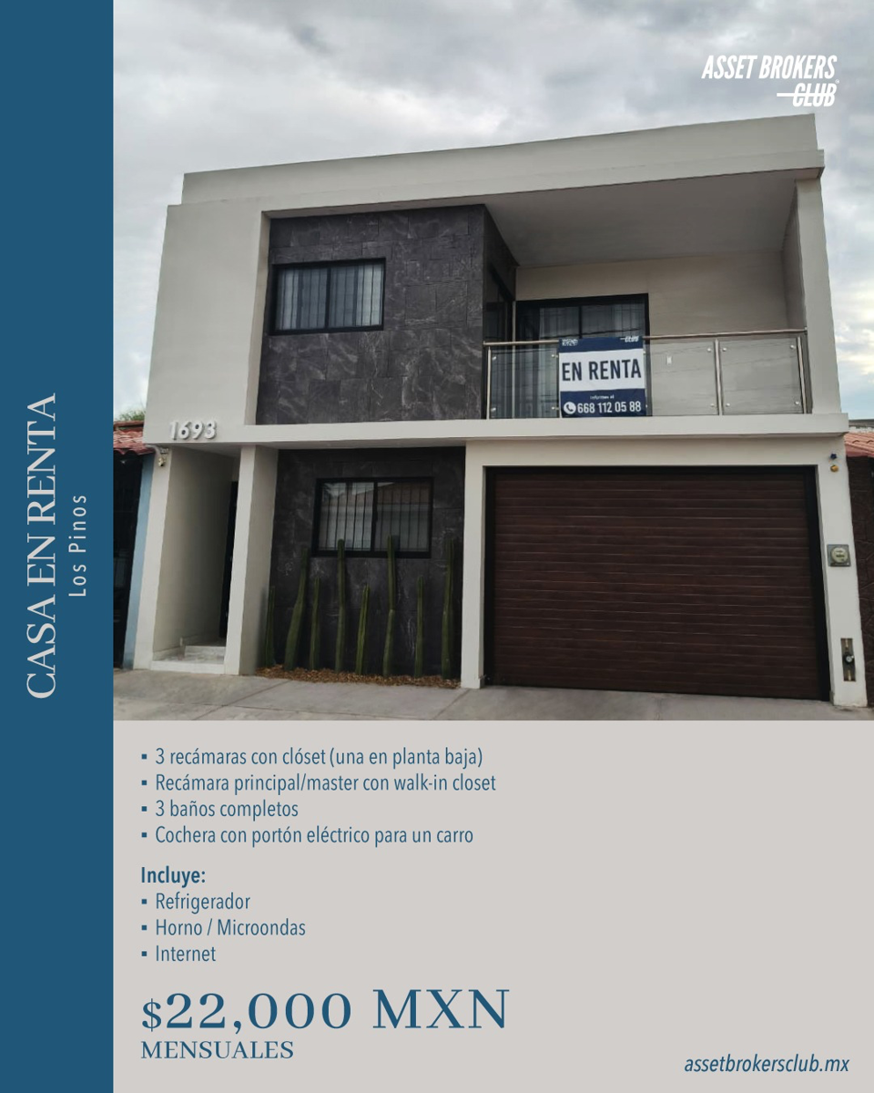 Casa en renta en Los Pinos, Ahome — foto 1 de 20