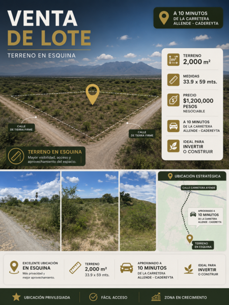 Terreno en venta en La Union, Cadereyta Jiménez — foto 2 de 4