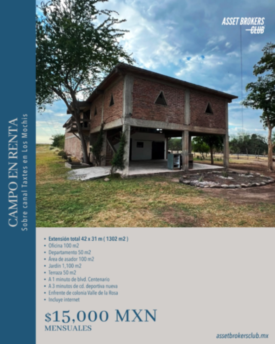 Finca-Rancho en renta en Valle de la Rosa, Ahome — foto 1 de 17