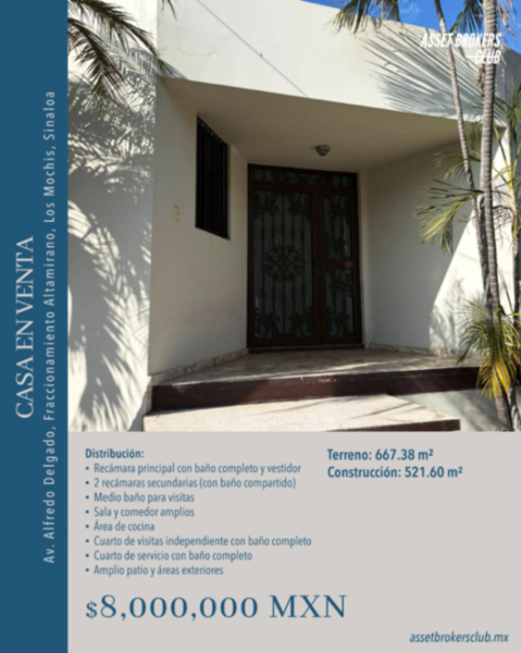 CASA EN VENTA ALTAMIRANO