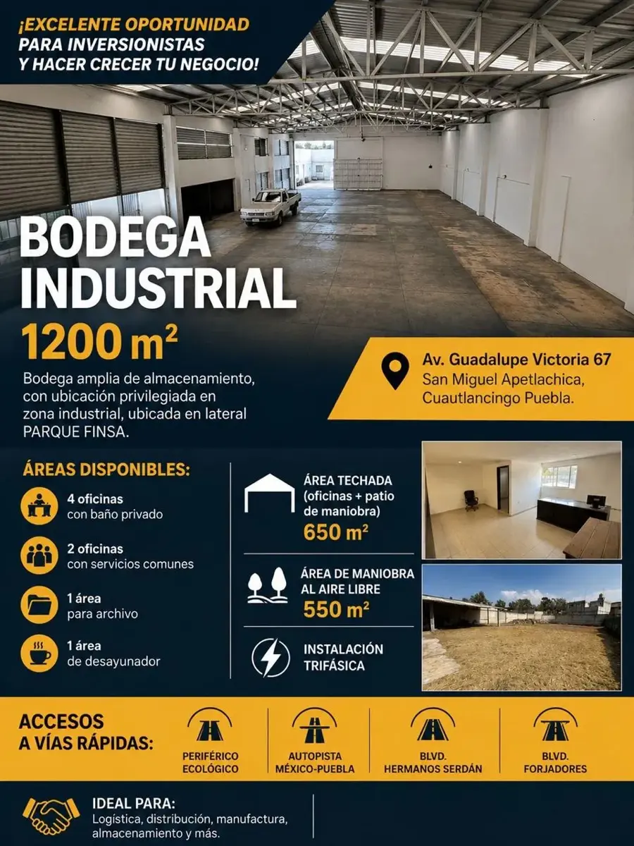 Bodega en venta en Sanctorum, Cuautlancingo