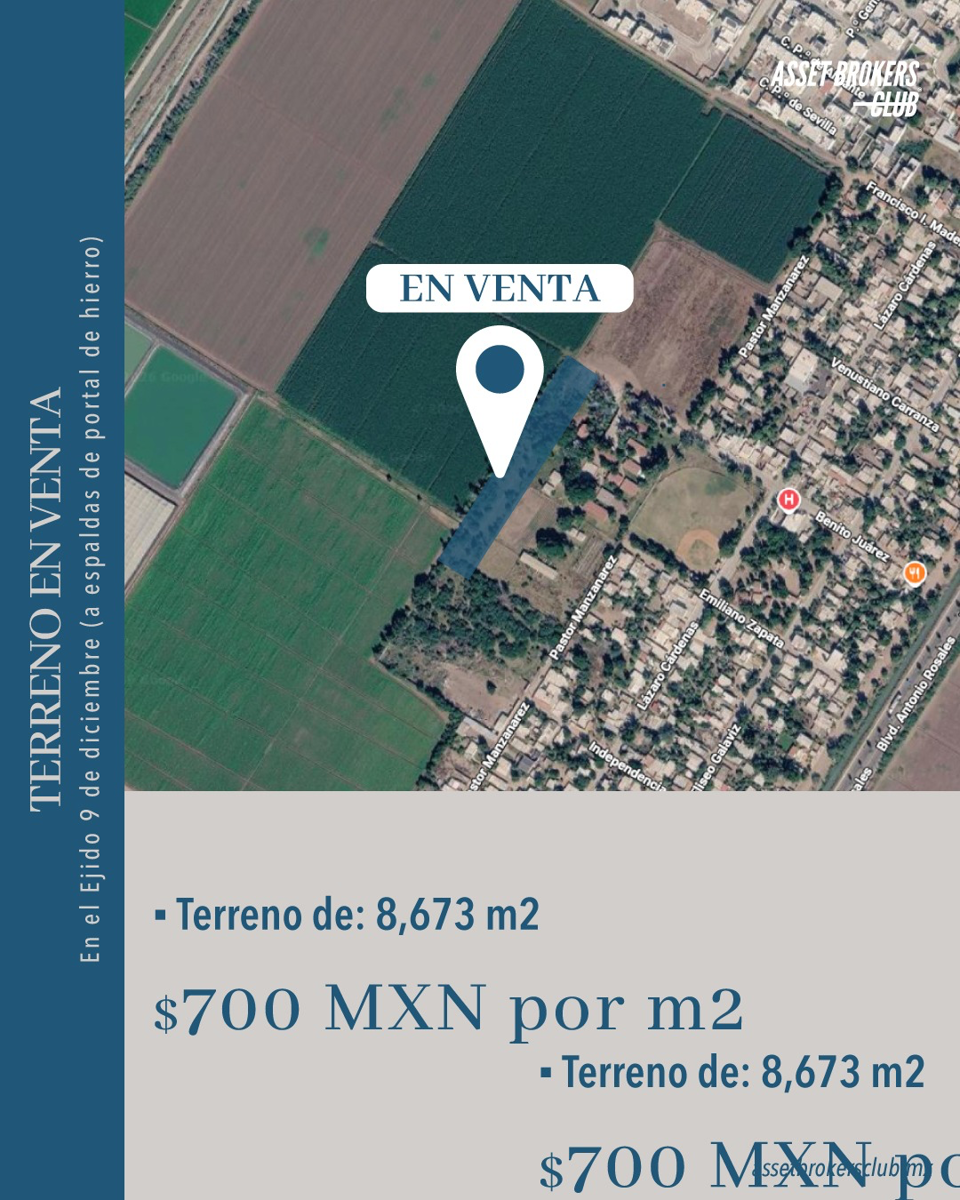 Terreno en venta en 9 de Diciembre, Ahome — foto 1 de 3