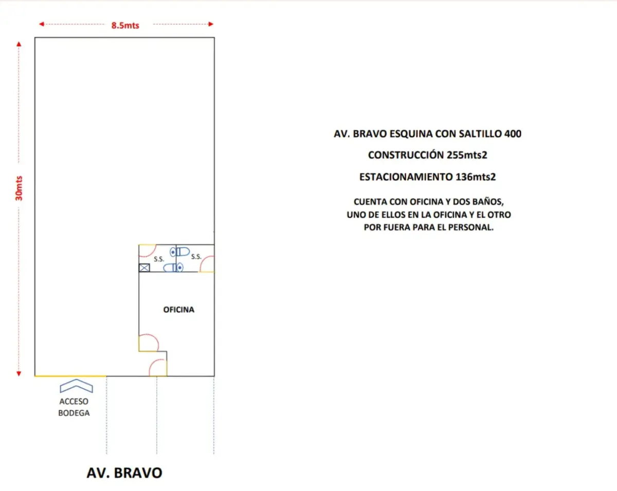 BODEGA EN RENTA EN AV BRAVO ESQ SALTILLO 400 CON OFICINA Y DOS MEDIOS BAÑOS, TORREON COAHUILA BODEGA EN RENTA EN AV BRAVO ESQ SALTILLO 400 CON OFICINA Y DOS MEDIOS BAÑOS, TORREON COAHUILA