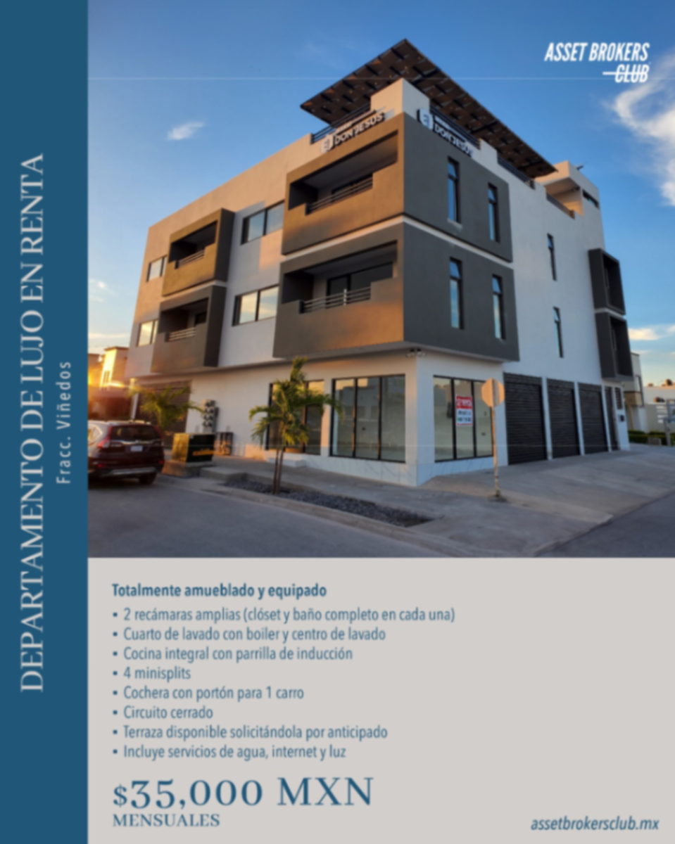 Departamento en renta en Viñedos Residencial, Ahome — foto 1 de 20