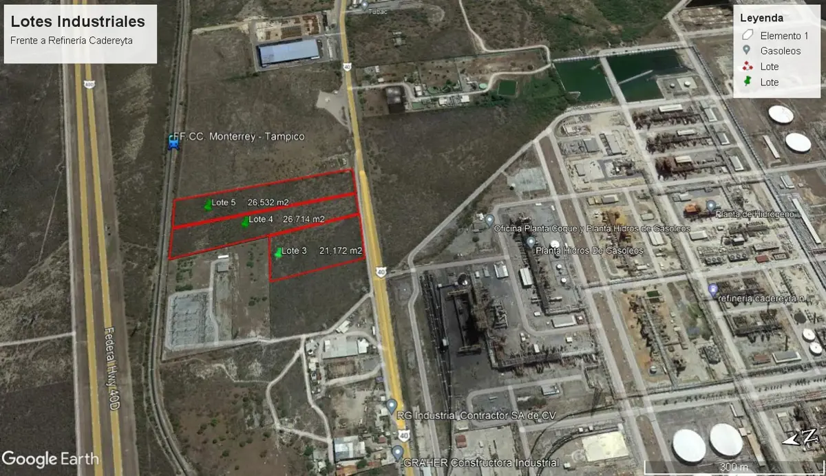 Terreno en Venta en PEMEX Refinería en breña de 26,532 M2 Terreno en Venta en PEMEX Refinería en breña de 26,532 M2