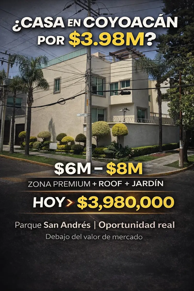 Casa en venta en Parque San Andres, Coyoacán — foto 1 de 8