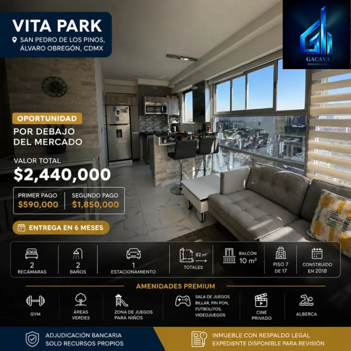 Departamento en venta en San Pedro de los Pinos, Álvaro Obregón — foto 1 de 15