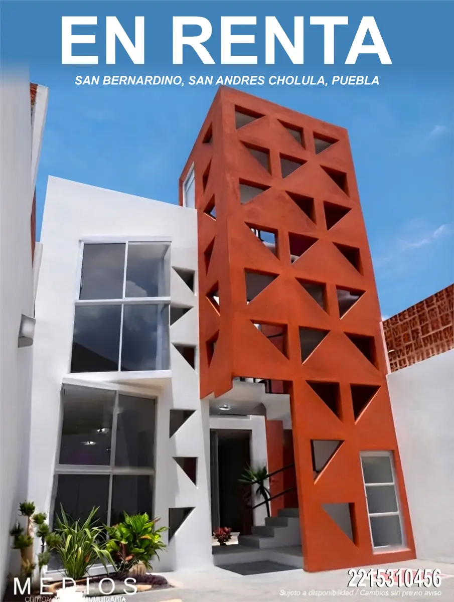 Departamento en renta en San Bernardino Tlaxcalancingo, San Andrés Cholula — foto 1 de 7