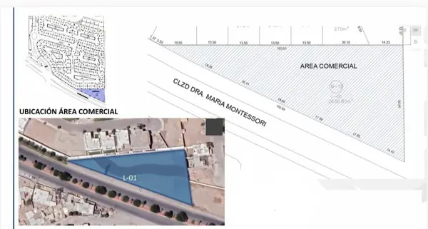 Venta de terreno comercial en por fracc. Almeras