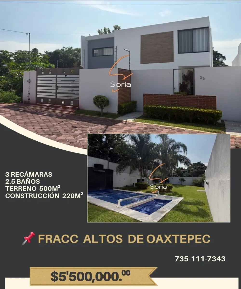 Casa en venta en Altos de Oaxtepec, Yautepec — foto 1 de 40