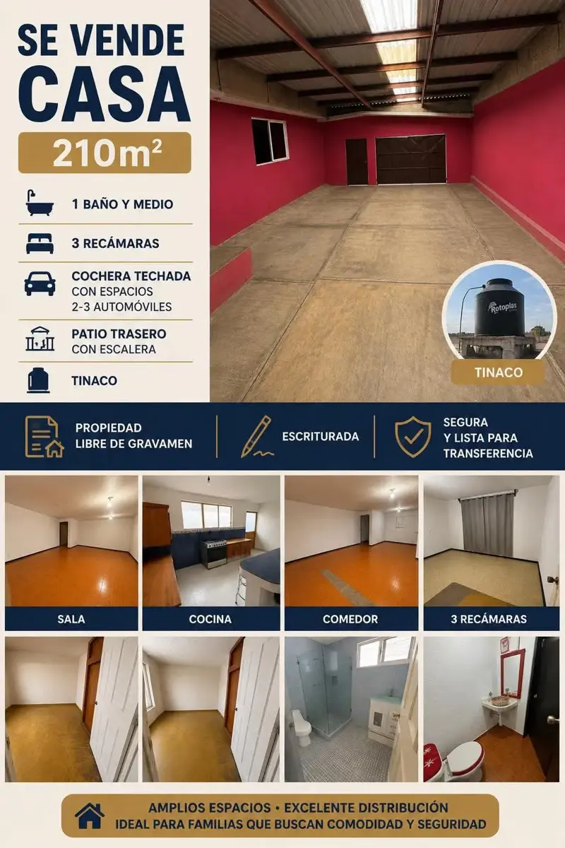 Casa en venta en San Miguel, Metepec