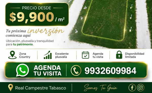Terreno en venta en Real Campestre, Nacajuca — foto 2 de 2